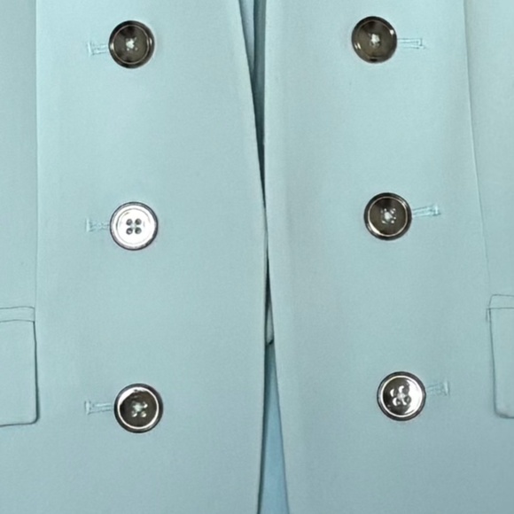 White House Black Market Shoreline Sky Blue Blazer Size 12 - Picture 3 of 6